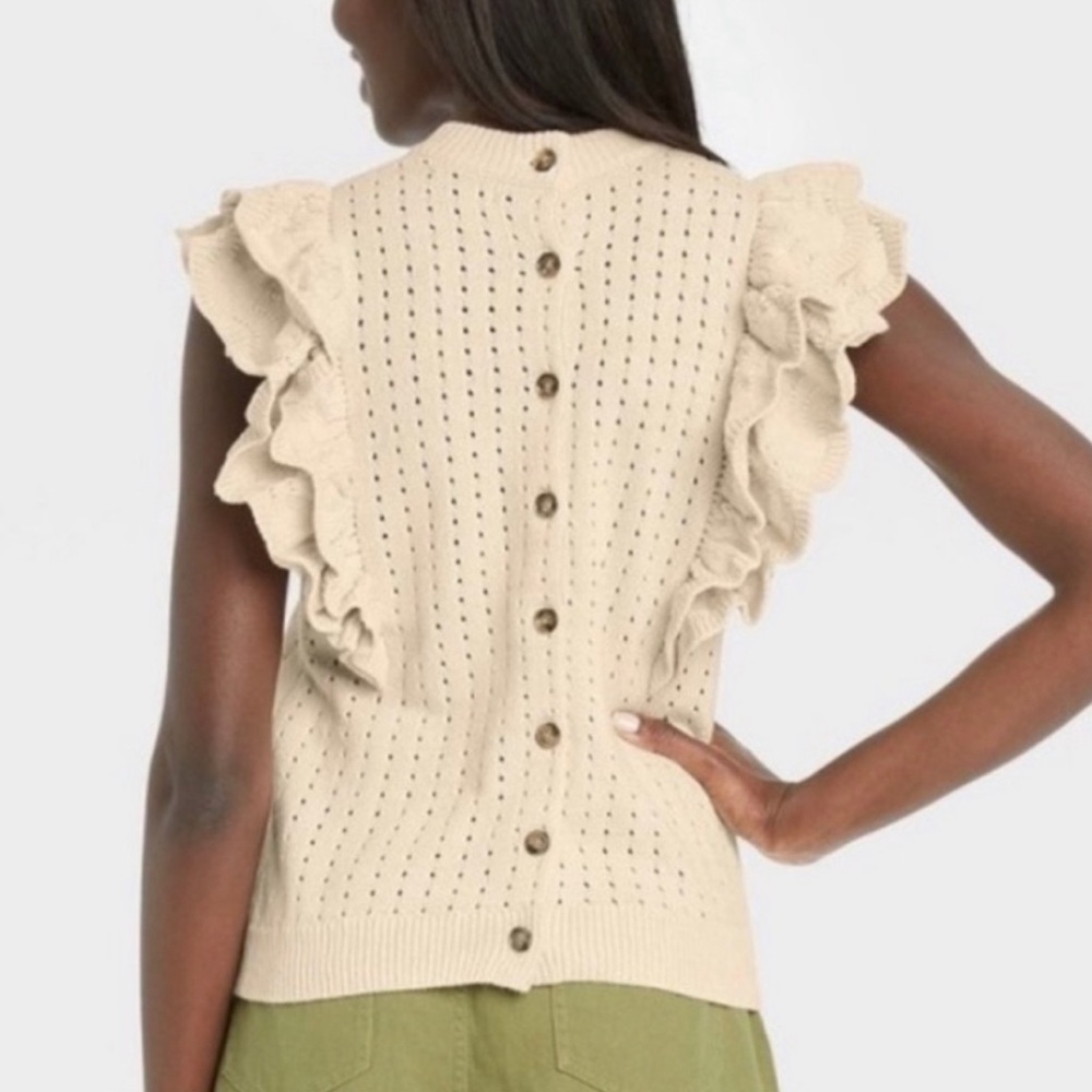 Who What Wear Ruffle Sweater - Picture 2 of 4